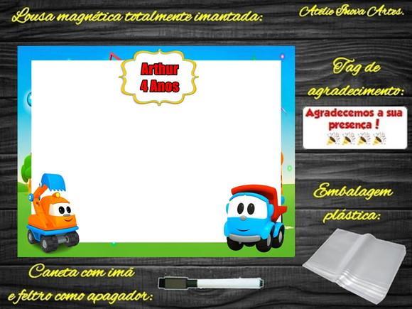 Lousa Magnética Léo o Caminhão com Embalagem