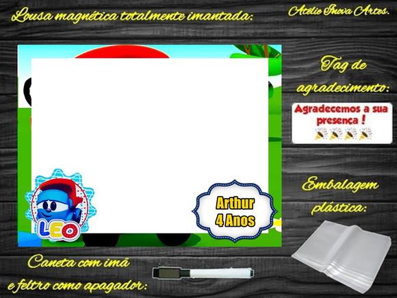 Lousa Magnética Léo o Caminhão com Embalagem