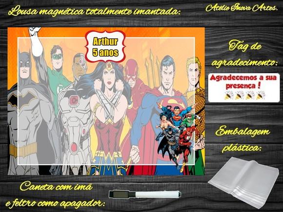 Lousa Magnética Liga da Justiça com Embalagem