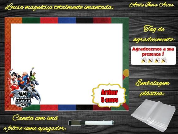 Lousa Magnética Liga da Justiça com Embalagem