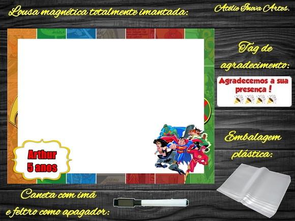 Lousa Magnética Liga da Justiça com Embalagem