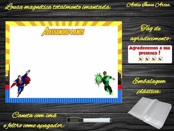 Lousa Magnética Liga da Justiça com Embalagem