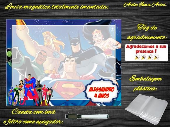 Lousa Magnética Liga da Justiça com Embalagem