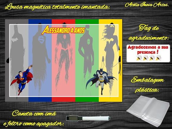 Lousa Magnética Liga da Justiça com Embalagem