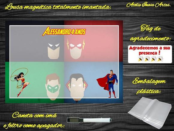 Lousa Magnética Liga da Justiça com Embalagem
