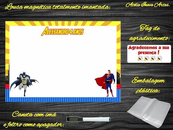 Lousa Magnética Liga da Justiça com Embalagem