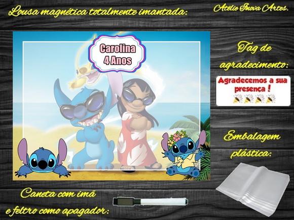 Lousa Magnética Lilo & Stitch com Embalagem