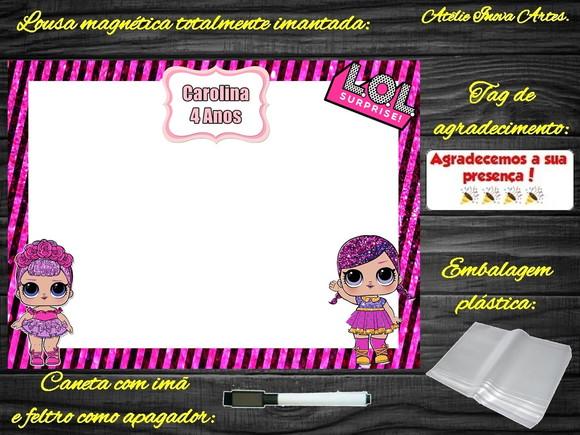 Lousa Magnética Lol Surprises com Embalagem