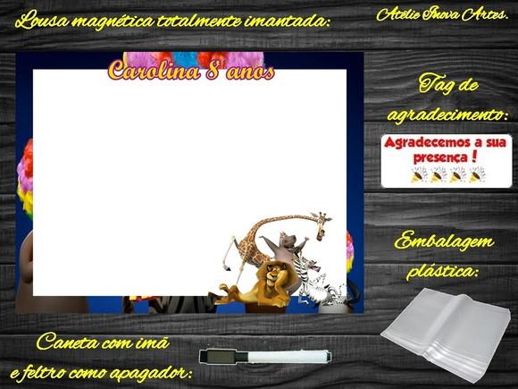 Lousa Magnética Madagascar com Embalagem