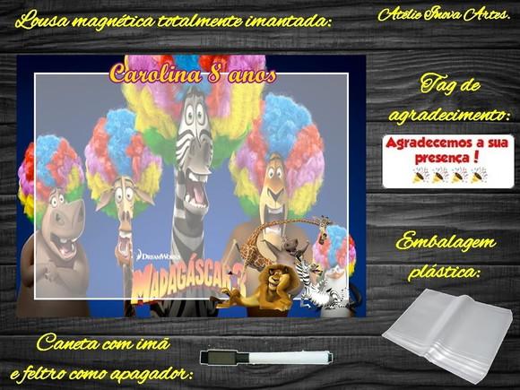 Lousa Magnética Madagascar com Embalagem
