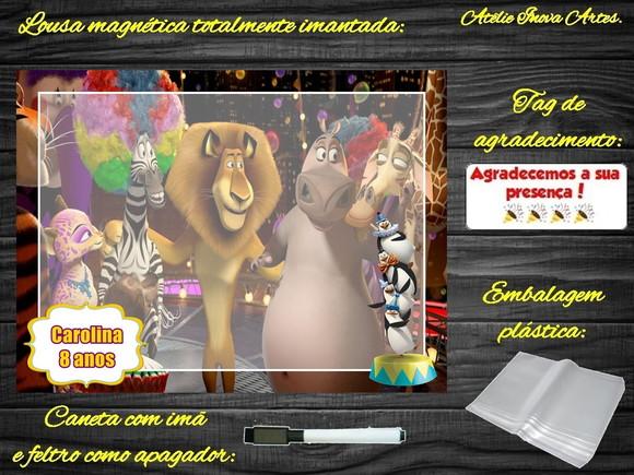 Lousa Magnética Madagascar com Embalagem