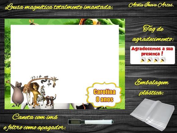 Lousa Magnética Madagascar com Embalagem