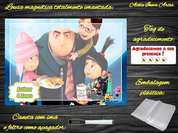 Lousa Magnética Meu Malvado Favorito com Embalagem