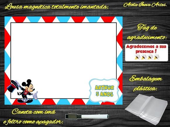 Lousa Magnética Mickey Circo com Embalagem