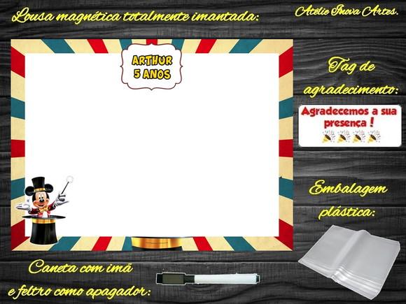 Lousa Magnética Mickey Circo com Embalagem