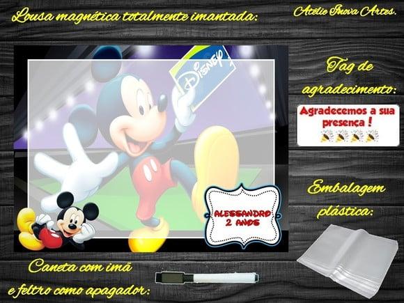 Lousa Magnética Mickey com Embalagem