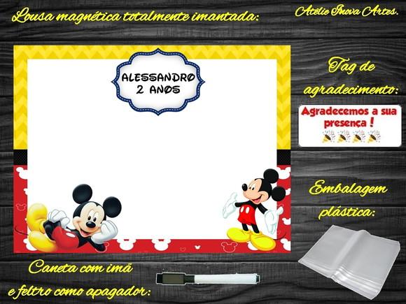 Lousa Magnética Mickey com Embalagem