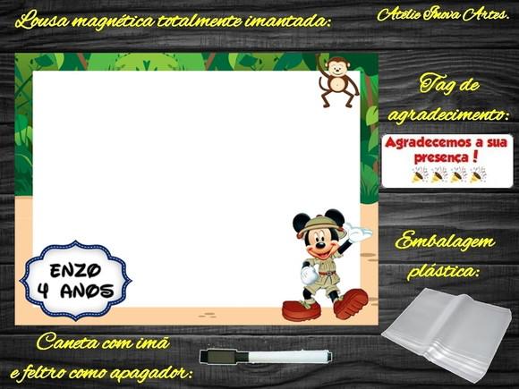 Lousa Magnética Mickey Safari com Embalagem