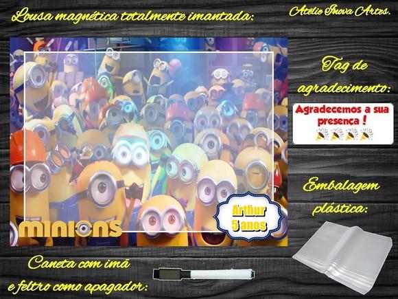 Lousa Magnética Minions com Embalagem