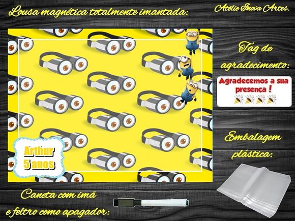 Lousa Magnética Minions com Embalagem