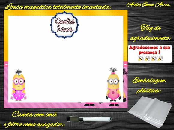 Lousa Magnética Minions com Embalagem