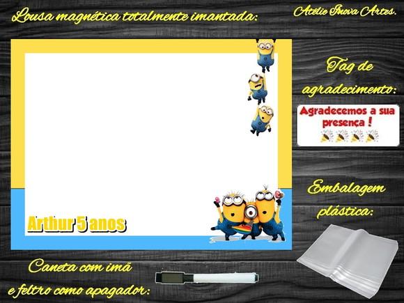 Lousa Magnética Minions com Embalagem