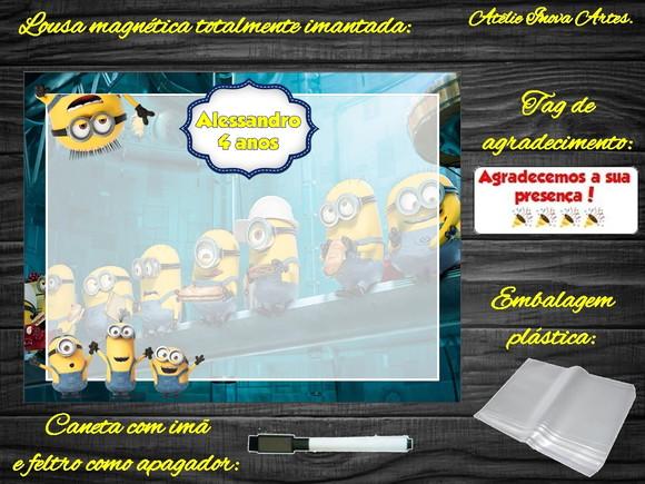 Lousa Magnética Minions com Embalagem