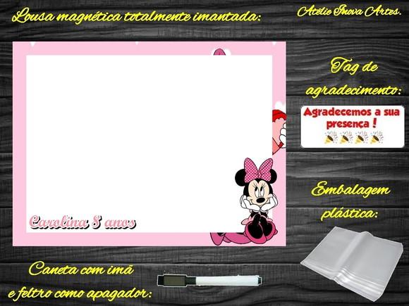 Lousa Magnética Minnie com Embalagem