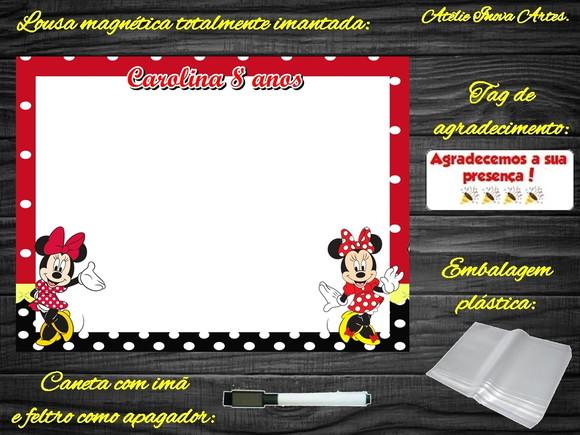 Lousa Magnética Minnie com Embalagem
