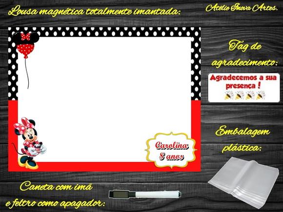 Lousa Magnética Minnie com Embalagem