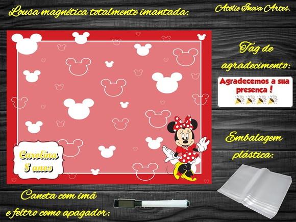 Lousa Magnética Minnie com Embalagem