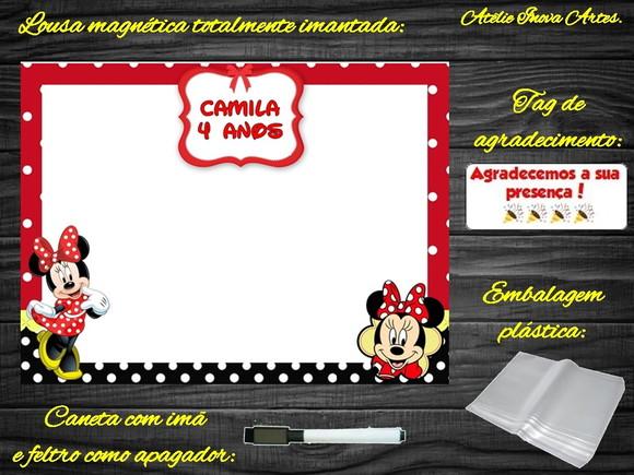 Lousa Magnética Minnie com Embalagem