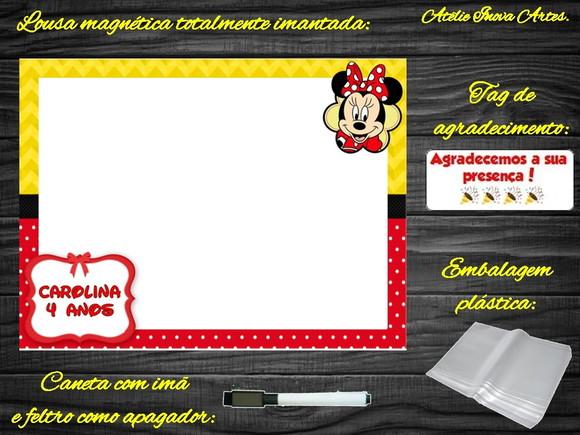 Lousa Magnética Minnie com Embalagem