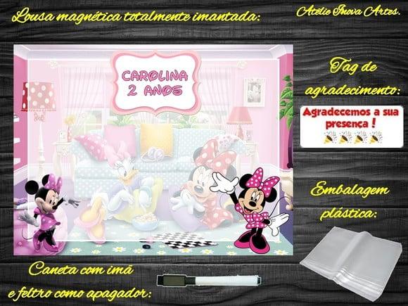Lousa Magnética Minnie com Embalagem