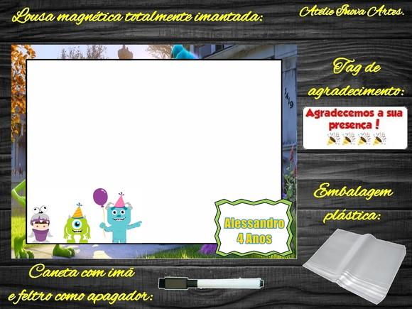 Lousa Magnética Monstros S.a com Embalagem