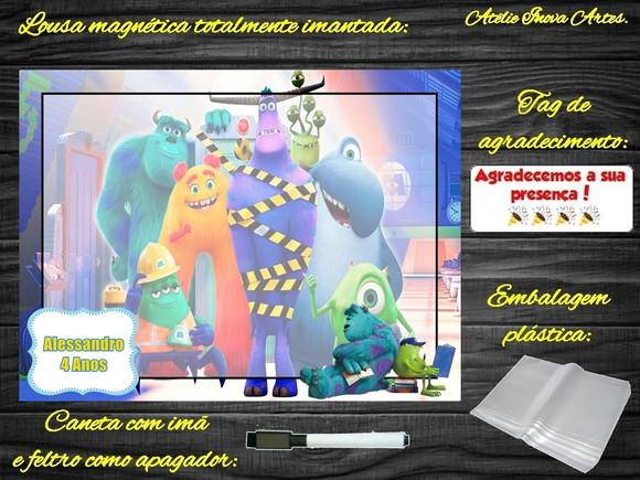 Lousa Magnética Monstros S.a com Embalagem