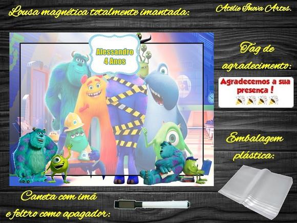 Lousa Magnética Monstros S.a com Embalagem