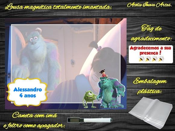Lousa Magnética Monstros S.a com Embalagem