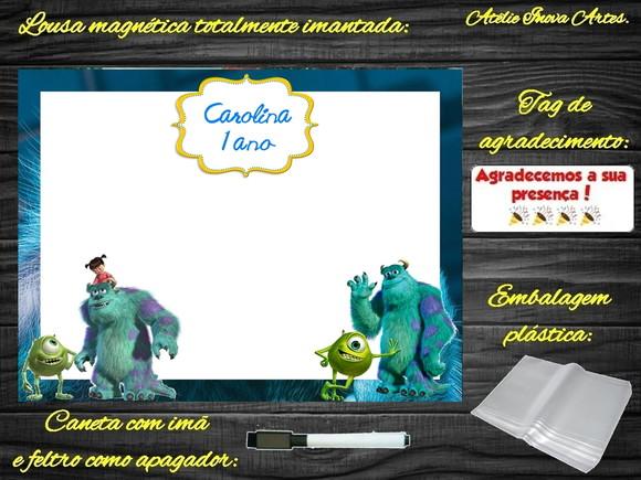 Lousa Magnética Monstros S.a com Embalagem