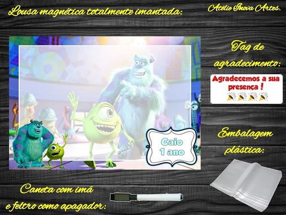 Lousa Magnética Monstros S.a com Embalagem
