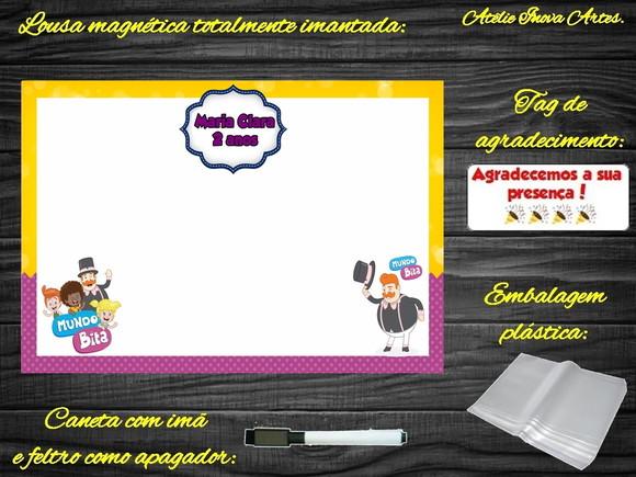 Lousa Magnética Mundo Bita com Embalagem