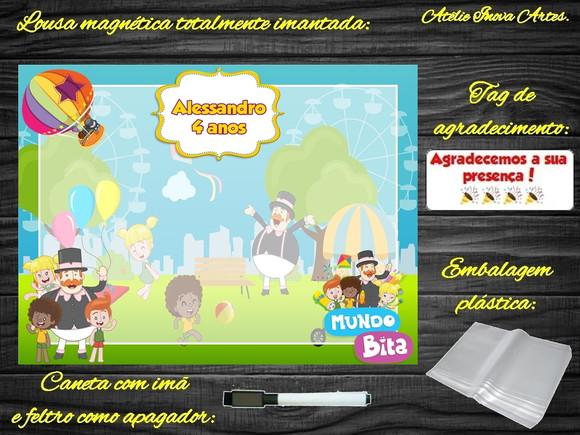 Lousa Magnética Mundo Bita com Embalagem