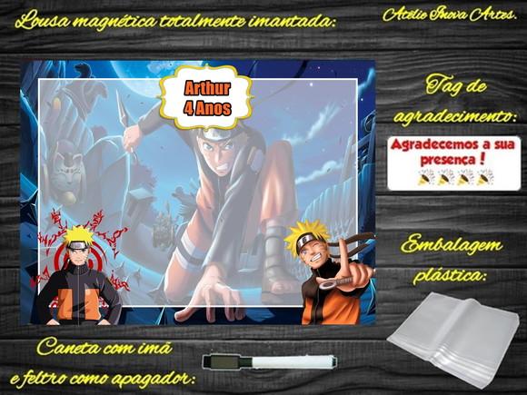 Lousa Magnética Naruto com Embalagem