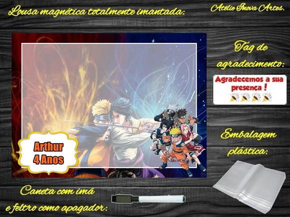 Lousa Magnética Naruto com Embalagem