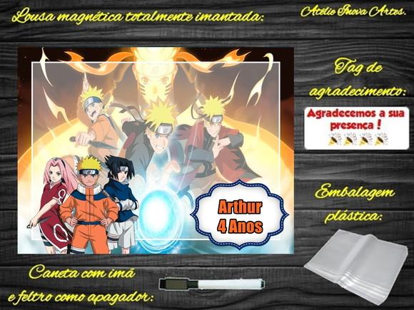 Lousa Magnética Naruto com Embalagem