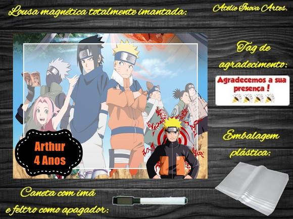 Lousa Magnética Naruto com Embalagem