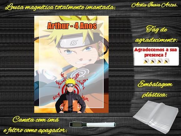Lousa Magnética Naruto com Embalagem