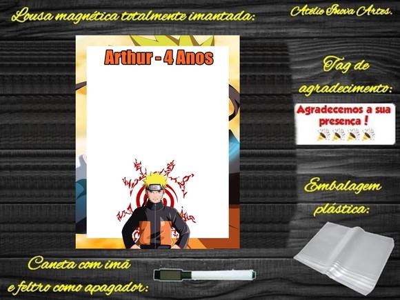 Lousa Magnética Naruto com Embalagem