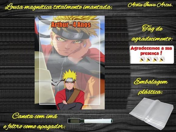 Lousa Magnética Naruto com Embalagem