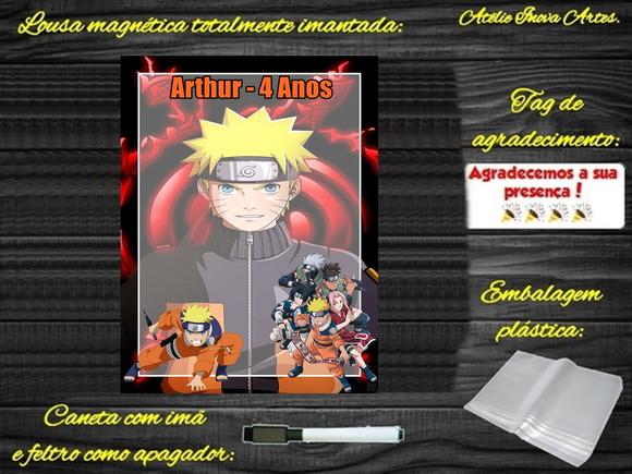 Lousa Magnética Naruto com Embalagem